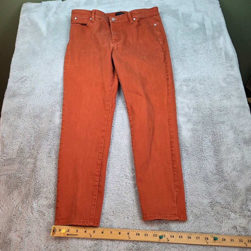 Talbots Slim Ankle Jean Womens 10P Stretch Five Pocket Burnt Orange Pants